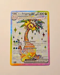 Pokemon Alolan Exeggutor ex 225/191 Sv08: Surging Sparks Holo Rare NM - Image 1