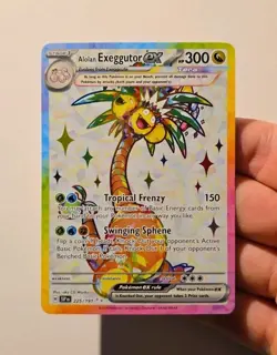 Pokemon Alolan Exeggutor ex 225/191 Sv08: Surging Sparks Holo Rare NM - Image 3