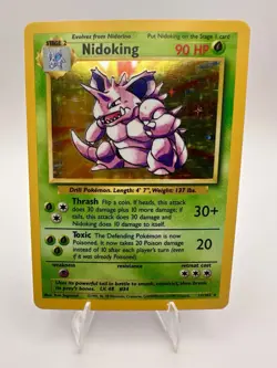 Pokemon TCG Nidoking 11/102 Base Set Holo Rare 1999 Wizards of the Coast LP - Image 1