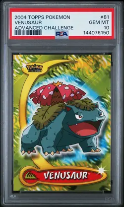 2004 TOPPS POKEMON ADVANCED CHALLENGE #81 VENUSAUR PSA 10 - Image 1