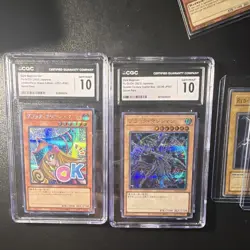 Konami Yu-Gi-Oh! CGC 10 secret Graded Dark Magician Girl & Dark Magician JP F - Image 1