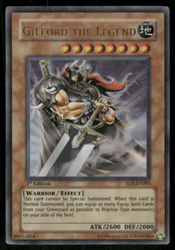 Gilford the Legend SD5-EN001 SD: Warrior's Triumph Yu-Gi-Oh 1st Edition NM - Image 1