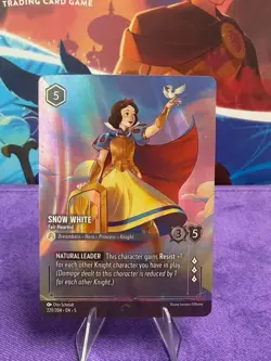 Disney Lorcana Snow White Fair-Hearted Enchanted 213/204 LP Archazia's Island - Image 1