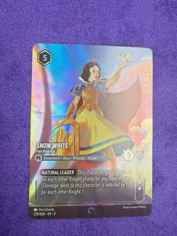 Disney Lorcana Snow White Fair-Hearted Enchanted 213/204 LP Archazia's Island - Image 3