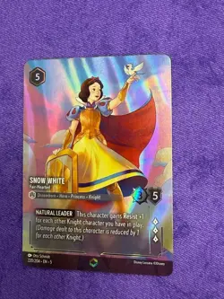 Disney Lorcana Snow White Fair-Hearted Enchanted 213/204 LP Archazia's Island - Image 4