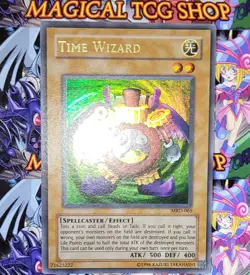 Yugioh Time Wizard Metal Raiders Ultra Rare MRD-065 Original Print Konami 2002 - Image 3