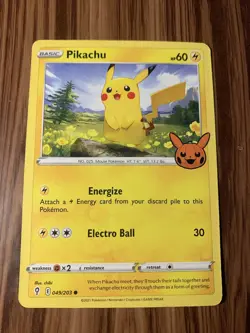 Pokemon Card TCG Pikachu Trick or Trade Halloween 049/203 2021 Card - Image 2