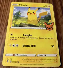 Pokemon Card TCG Pikachu Trick or Trade Halloween 049/203 2021 Card - Image 5