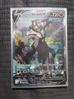 Pokemon Rapid Strike Urshifu V Card 220 HP Holo Rare - Image 1