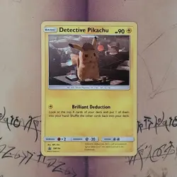 Detective Pikachu SM194 Black Star Promo Cosmos Holo NM Pokemon Card English - Image 1