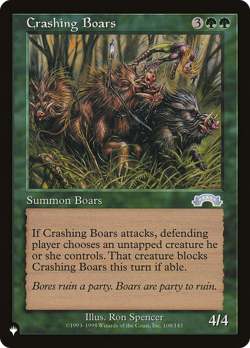 Crashing Boars (REGULAR) x1 - MTG The List PLST #EXO-108 - Image 1