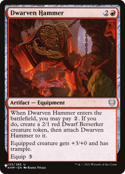 Dwarven Hammer (REGULAR) x1 - MTG The List PLST #KHM-133 - Image 1