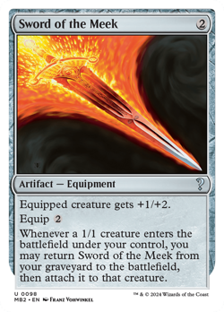 Sword of the Meek (REGULAR) x1 - MTG Mystery Booster 2 MB2 #98 - Image 1