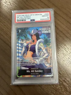One Piece Ms All Sunday Alternate Art EB04 OP14-084 PSA 10 Gem Mint - Image 1