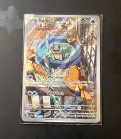 The Pokemon Company Squirtle 148/142 Sv07 Stellar Crown Illustration Rare Holo - Image 1