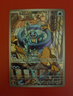 Pokemon TCG Squirtle 148/142 SV07 Stellar Crown Illustration Rare Holo EN - Image 1