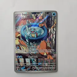 Squirtle 148/142 Sv07: Stellar Crown Holo Special Illustration Rare SIR - Image 1