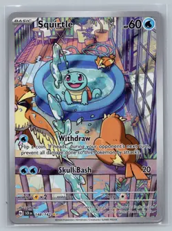 Squirtle 148/142 SV07: Stellar Crown Holo Illustration Rare NM - Image 1