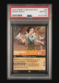 Ravensburger Disney Lorcana Snow White Well Wisher PSA 10 25/204 - Image 2