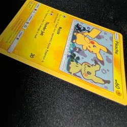 Pokemon 2019 TCG Pikachu w/ Mimikyu SM162 Black Star Promo Holo - Image 2