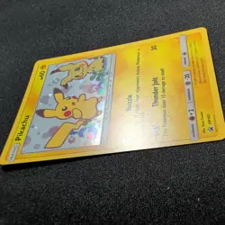 Pokemon 2019 TCG Pikachu w/ Mimikyu SM162 Black Star Promo Holo - Image 3