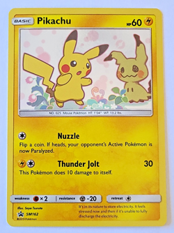 Pokemon TCG: Pikachu Sun & Moon Black Star Promo SM162 Holo NM - MINT - Image 1