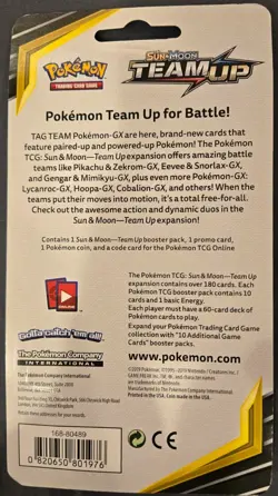 Pokemon TCG Team Up Single Checklane Blister Booster Pack with Pikachu SM162 - Image 2