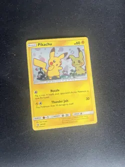 Pokemon Pikachu TCG Black Star Promo Team Up SM162 LP-NM - Image 1