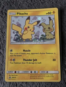 Pikachu SM162 Promo Holo Pokemon TCG Card 2019 Basic English - Image 1