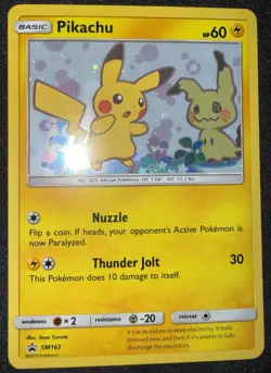 Pokemon TCG Pikachu SM162 Holo Promo - English Black Star Promos 60 HP *READ* - Image 1