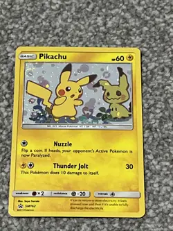 Pokemon Pikachu TCG Sun & Moon SM162 Holo Promo Card NM/LP Condition - Image 2