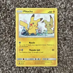 Pokemon Pikachu TCG Sun & Moon SM162 Holo Promo Card - Image 1