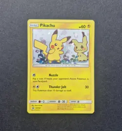 Pokemon Pikachu TCG Sun Moon Black Star Promo Holo Card SM162 - Image 1
