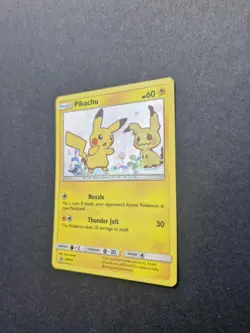 Pokemon Pikachu TCG Sun Moon Black Star Promo Holo Card SM162 - Image 3