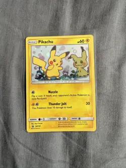 Pokemon TCG Pikachu SM162 Promo Holo Near Mint - Image 1