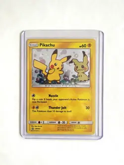 Pokemon Pikachu TCG Sun Moon Black Star Promo Holo Card SM162 - Image 1