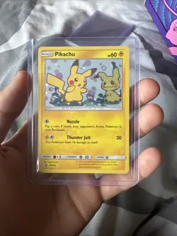 Pokemon Pikachu TCG SM162 Black Star Promo Holo Card MO Condition - Image 1