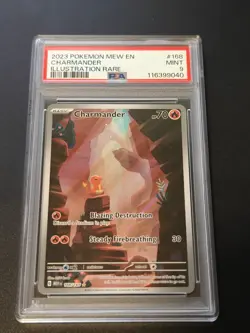 PSA 9 MINT - Charmander 168/165 Pokemon Scarlet & Violet 151 IR English - Image 1