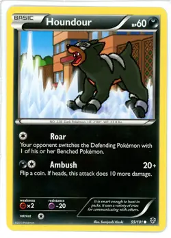 Houndour 55/101 Plasma Blast Pokemon Card - Image 1
