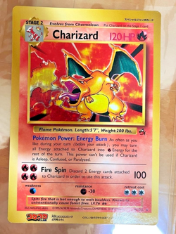 Pokemon Jumbo Card Charizard Promo CoroCoro Comic Japanese Vintage2 1999 - Image 1