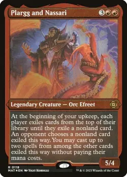 Plargg and Nassari - Foil Etched MAT NM MTG - Image 1
