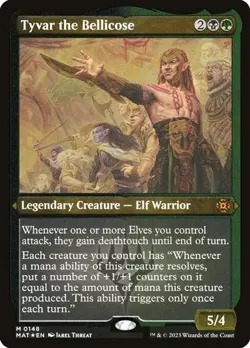 Tyvar the Bellicose - Foil Etched MAT NM MTG - Image 1