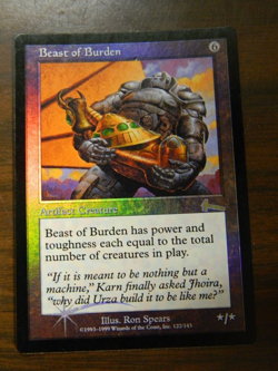 MTG Urza's Legacy FOIL Rare Beast OF Burden Excellent - NM Condition - Image 1