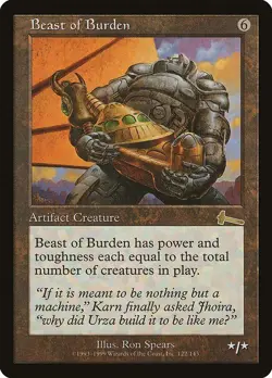 Beast of Burden 1x FOIL MTG ULG Urza's Legacy Rare Vintage NM artifact - Image 1