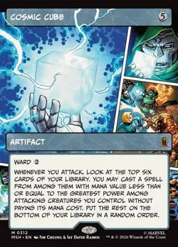 MTG Cosmic Cube Borderless MSH 312 NM Mythic Artifact Ward Infinity Ships Now - Image 1