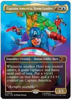 MTG Commander Marvel Super Heroes MSC Captain America, Team Leader 0005 - Image 1