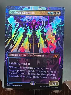 Oildeep Gearhulk (Borderless) Aetherdrift MTG Foil Near Mint - Image 1