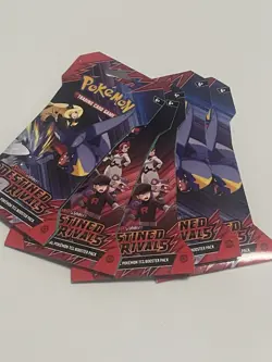 Lot of 5 Destined Rivals Booster Packs Sealed Pokemon Blister Pack - Image 2