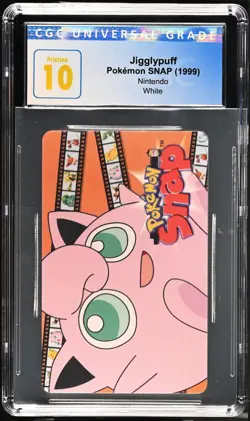 CGC Graded PRISTINE 10 1999 Jigglypuff Pokemon Snap Nintento White - Image 1