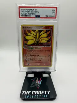 2007 POKEMON EX POWER KEEPERS - #19 NINETALES [REVERSE HOLO] - PSA 7 - Image 1
